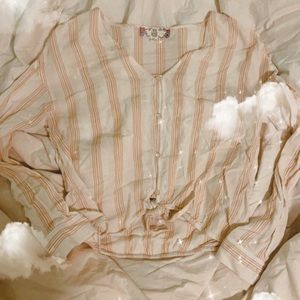 Striped cropped long sleeve